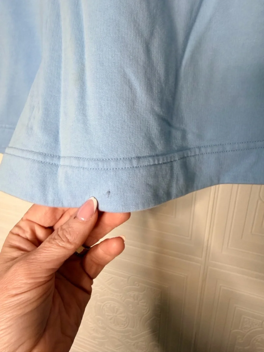 Sleeper Diana Athpleasure Sweatsuit Short Set Baby Blue White Collar XL - Picture 11 of 15